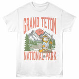 Garfield Grand Teton Hike T-Shirt officially licensed Garfield hiking graphic tee
