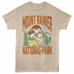 Garfield Mount Rainier Hike T-Shirt officially licensed Garfield hiking graphic tee
