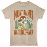 Garfield Mount Rainier Hike T-Shirt officially licensed Garfield hiking graphic tee