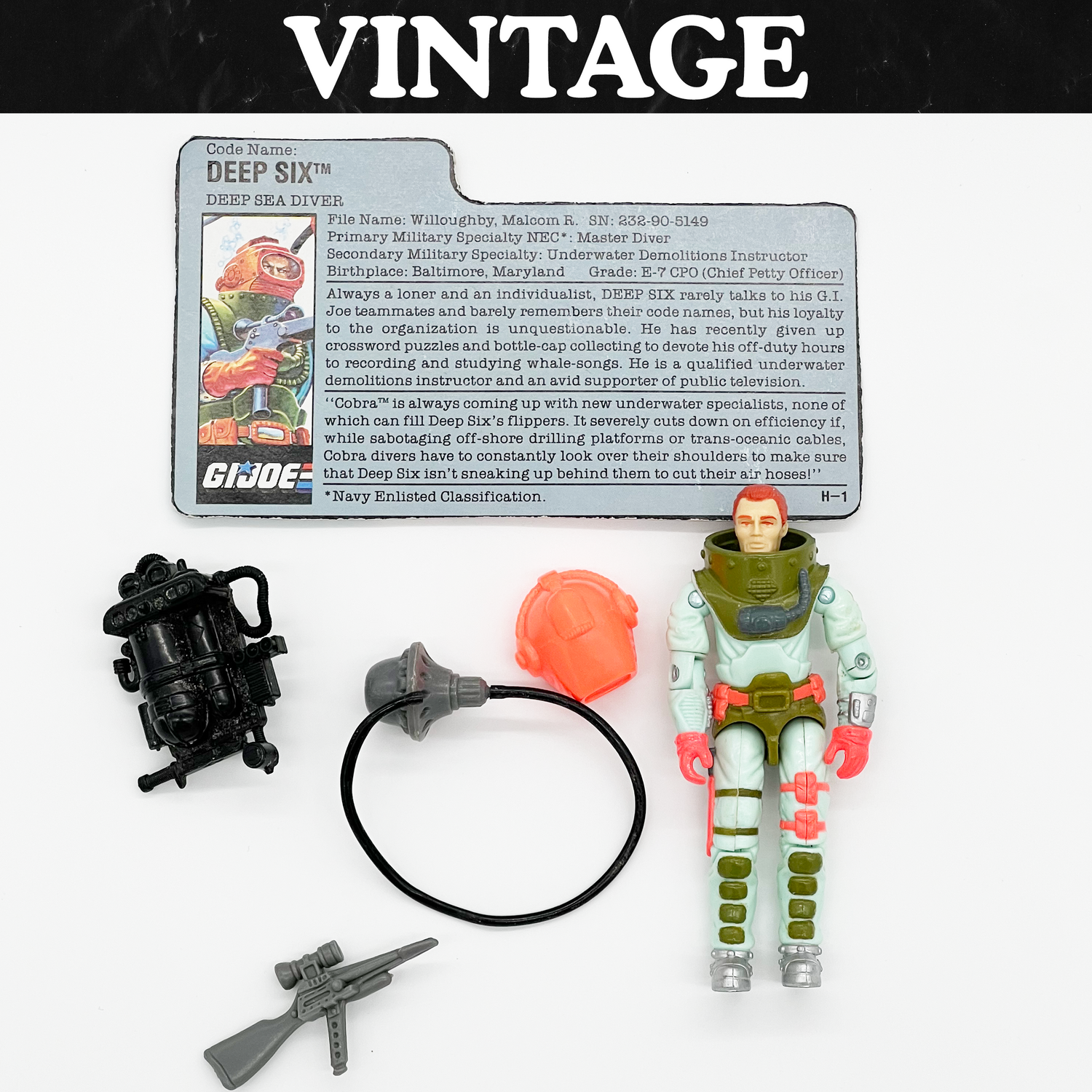 Vintage GI Joe Deep Six Action Figure