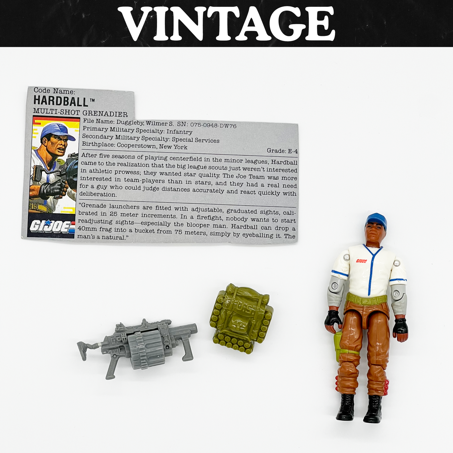 Vintage GI Joe Hardball Action Figure