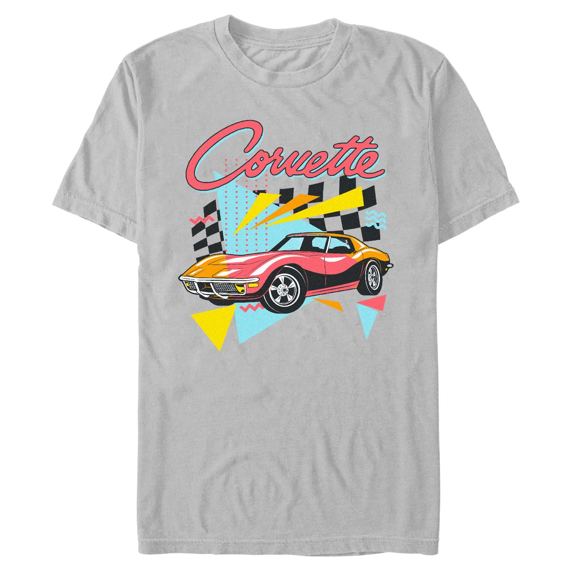 General Motors Retro Vette Ice Gray graphic t-shirt