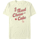 Retro Golden Girls cheesecake graphic tee featuring vintage style lettering and cherry icon