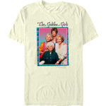 Retro Golden Girls cast photo graphic tee with colorful vintage sitcom aesthetic
