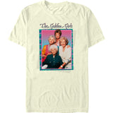 Retro Golden Girls cast photo graphic tee with colorful vintage sitcom aesthetic