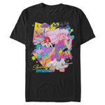 Black Jem and the Holograms graphic T-shirt featuring colorful retro band artwork and Showtime Synergy design