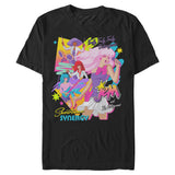 Black Jem and the Holograms graphic T-shirt featuring colorful retro band artwork and Showtime Synergy design