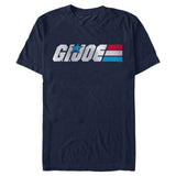 Navy blue G.I. Joe T-shirt featuring the classic red white and blue G.I. Joe logo graphic across the chest