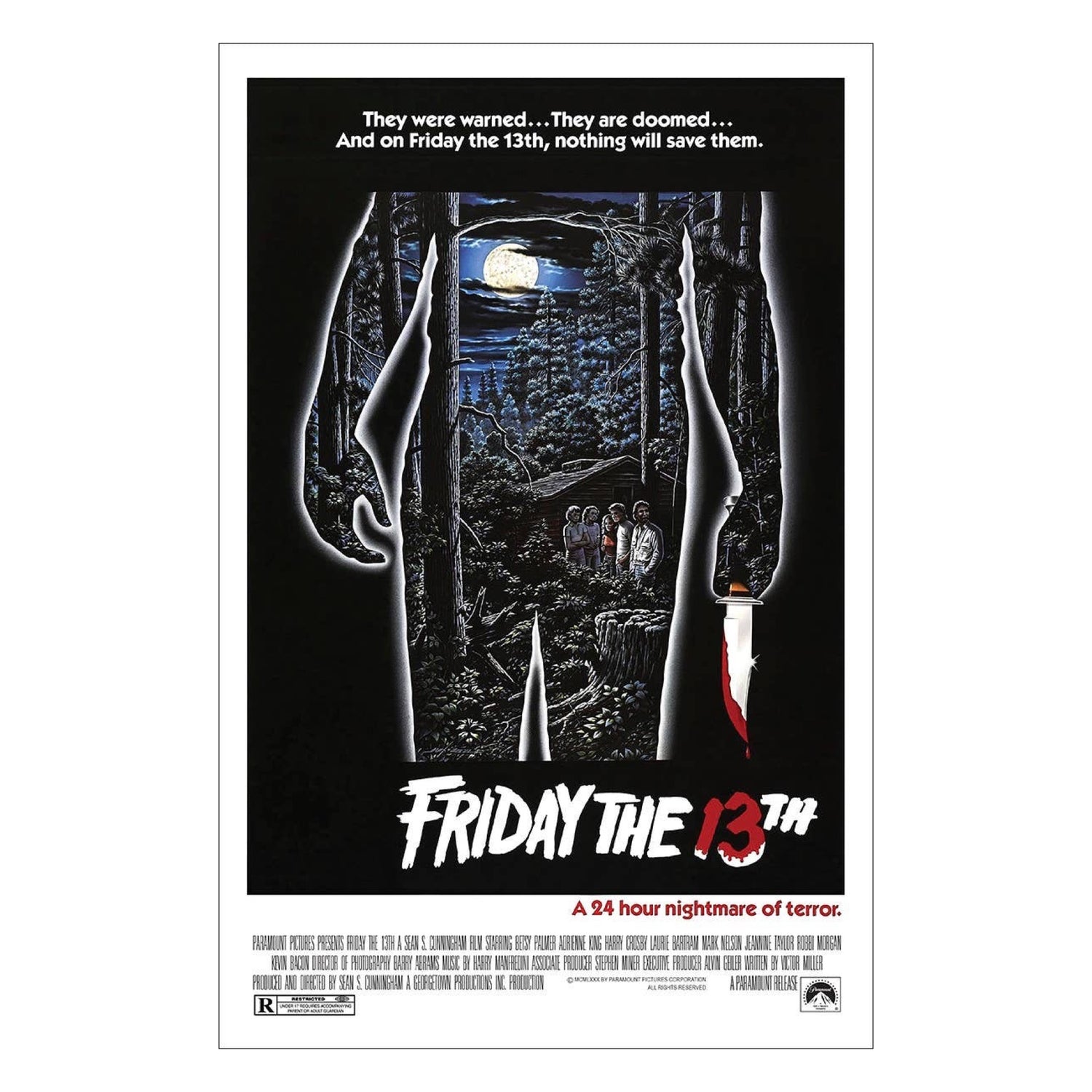Friday The 13th Original Movie One Sheet Size 11x17