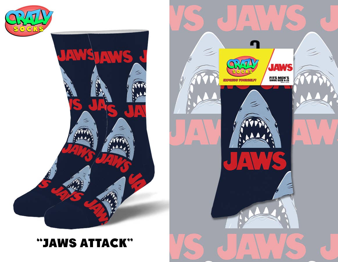 Jaws Attack Shark Retro Socks