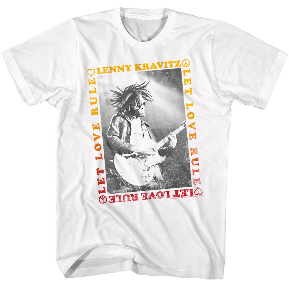 officially licensed Lenny Kravitz Let Love Rule T-Shirt tee