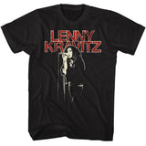officially licensed Lenny Kravitz Distressed Text T-Shirt tee