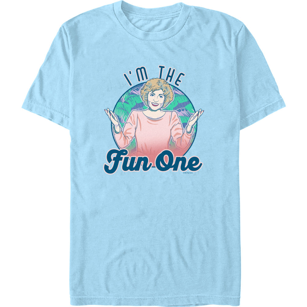 Retro Rose Nylund graphic tee with pastel tropical artwork and funny Golden Girls slogan