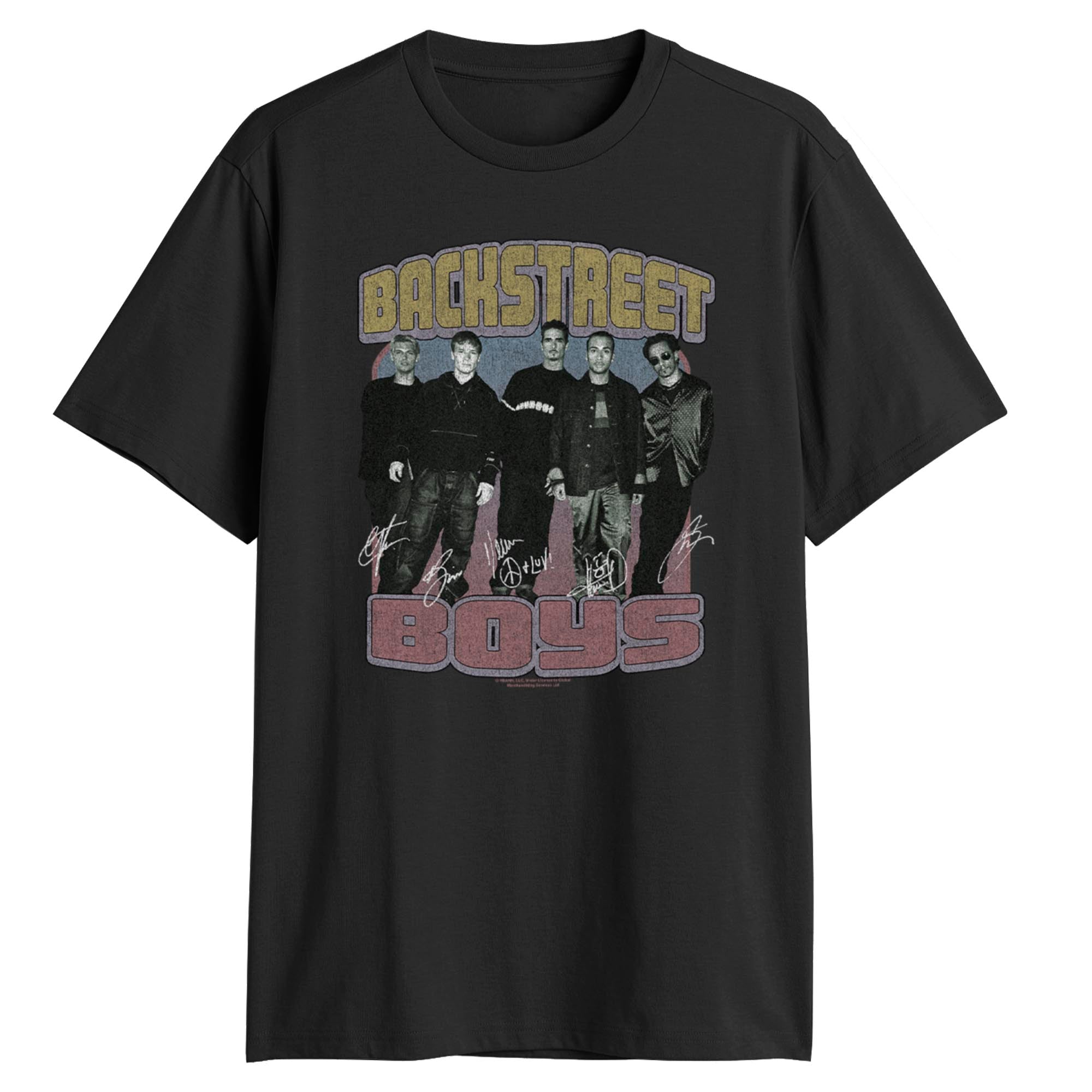 Backstreet Boys Bsb Signatures Black graphic t-shirt