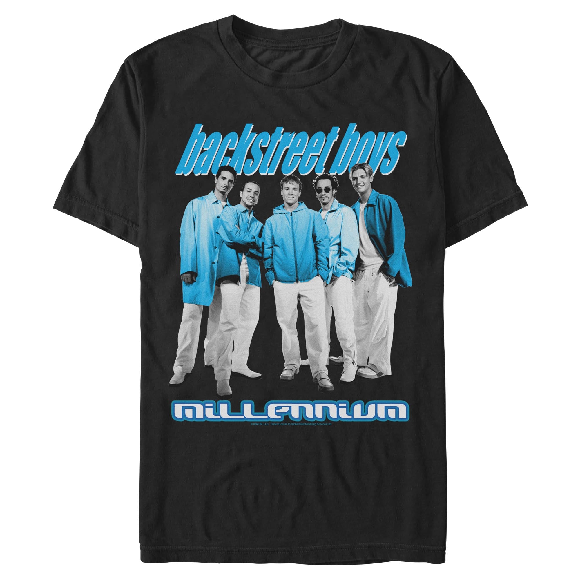 Backstreet Boys Blue Group Black graphic t-shirt