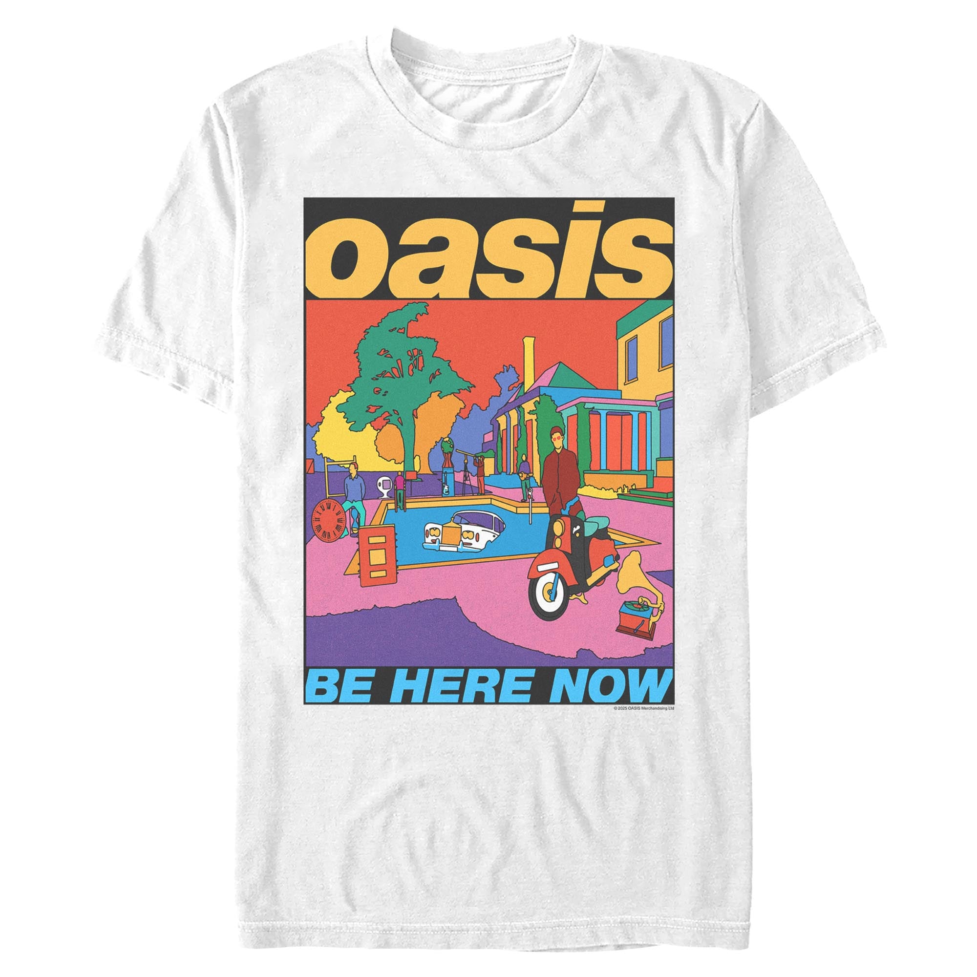Oasis Be Here Now White graphic t-shirt