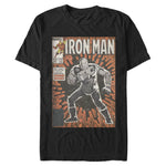 Film - No Likeness Vintage Iron Man Comic Black graphic t-shirt
