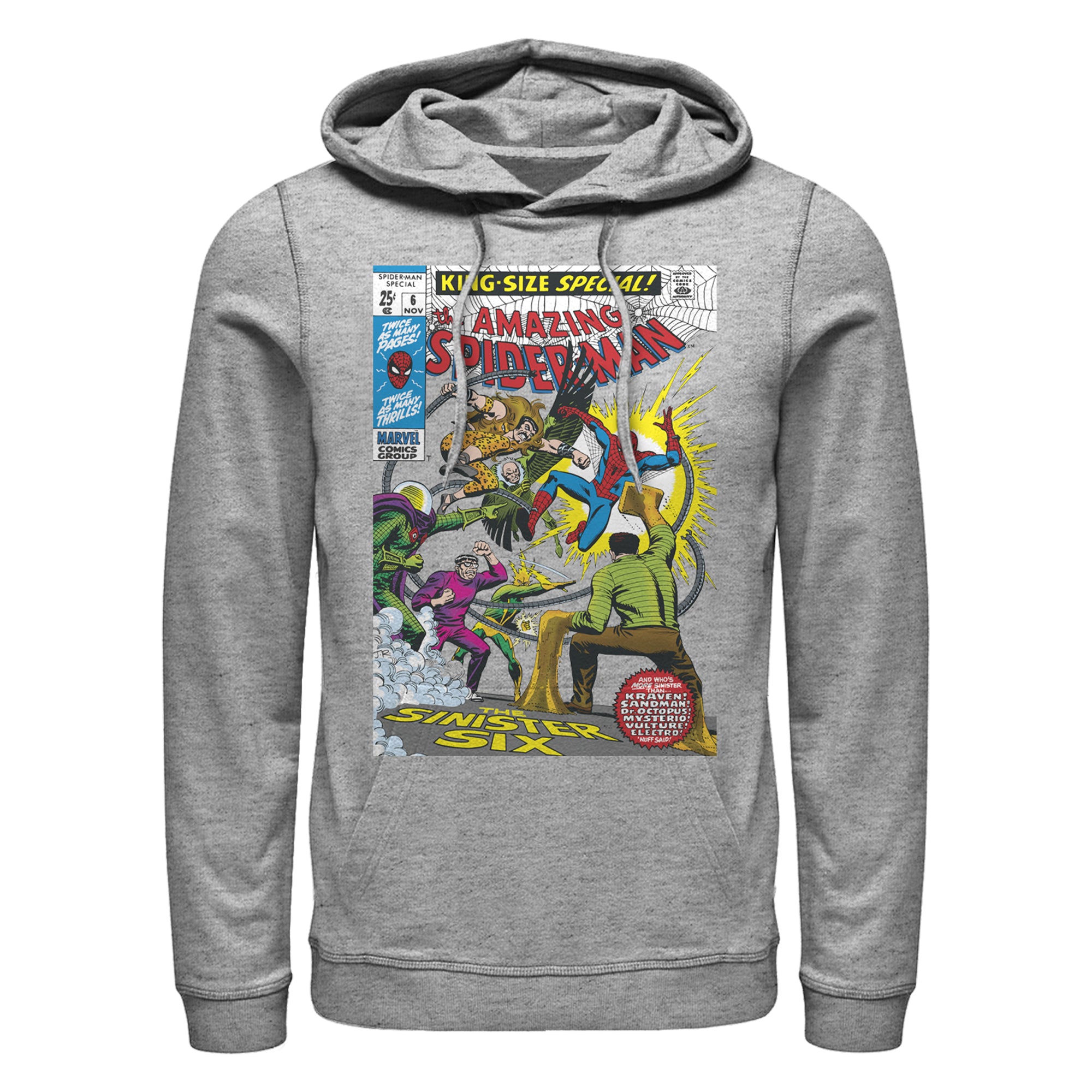 Marvel Sinister6 Comic Ath Htr graphic hoodie