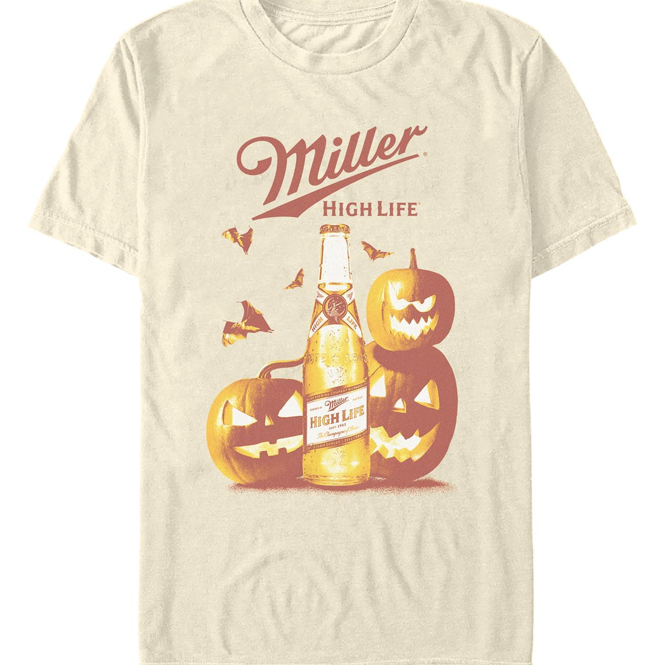 officially licensed Miller High Life Pumpkins And Beer T-Shirt tee