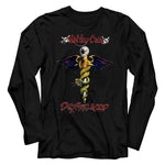 Black long sleeve shirt with Mötley Crüe logo and colorful Dr. Feelgood snake, skull, and winged staff graphic.
