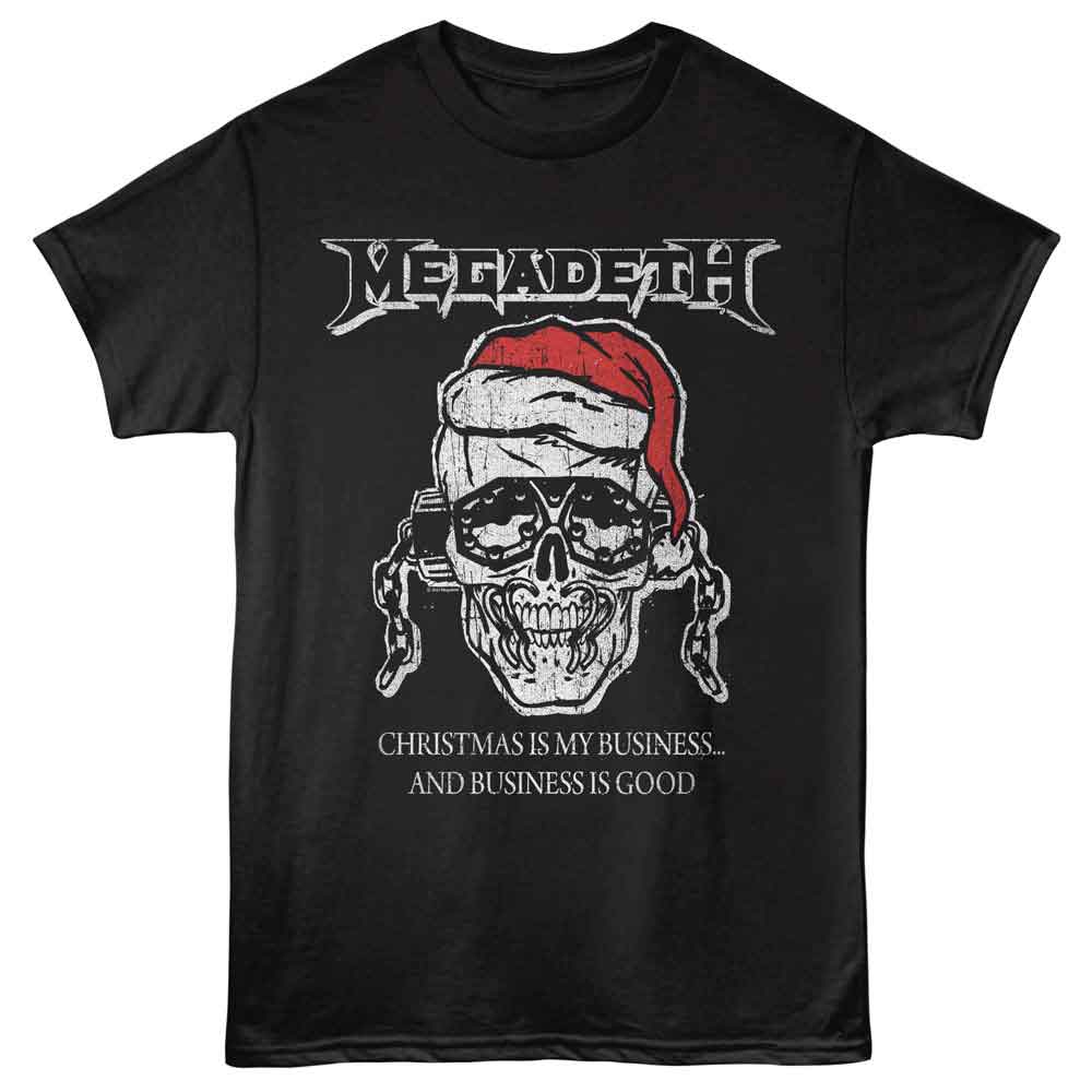 Megadeth Christmas Is My Business graphic t-shirt officially licensed
