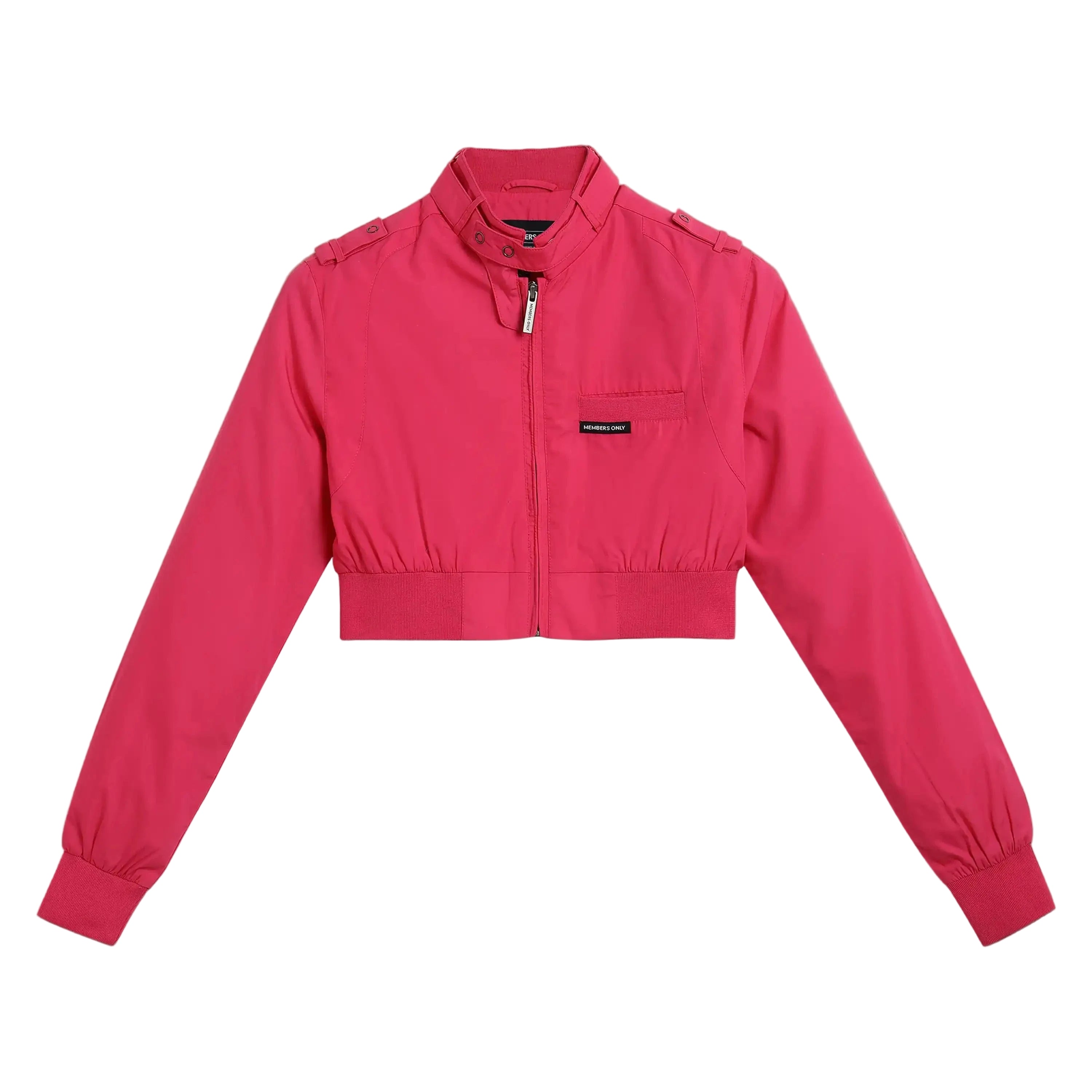 Women's Members Only® Mini Cropped Racer Jacket