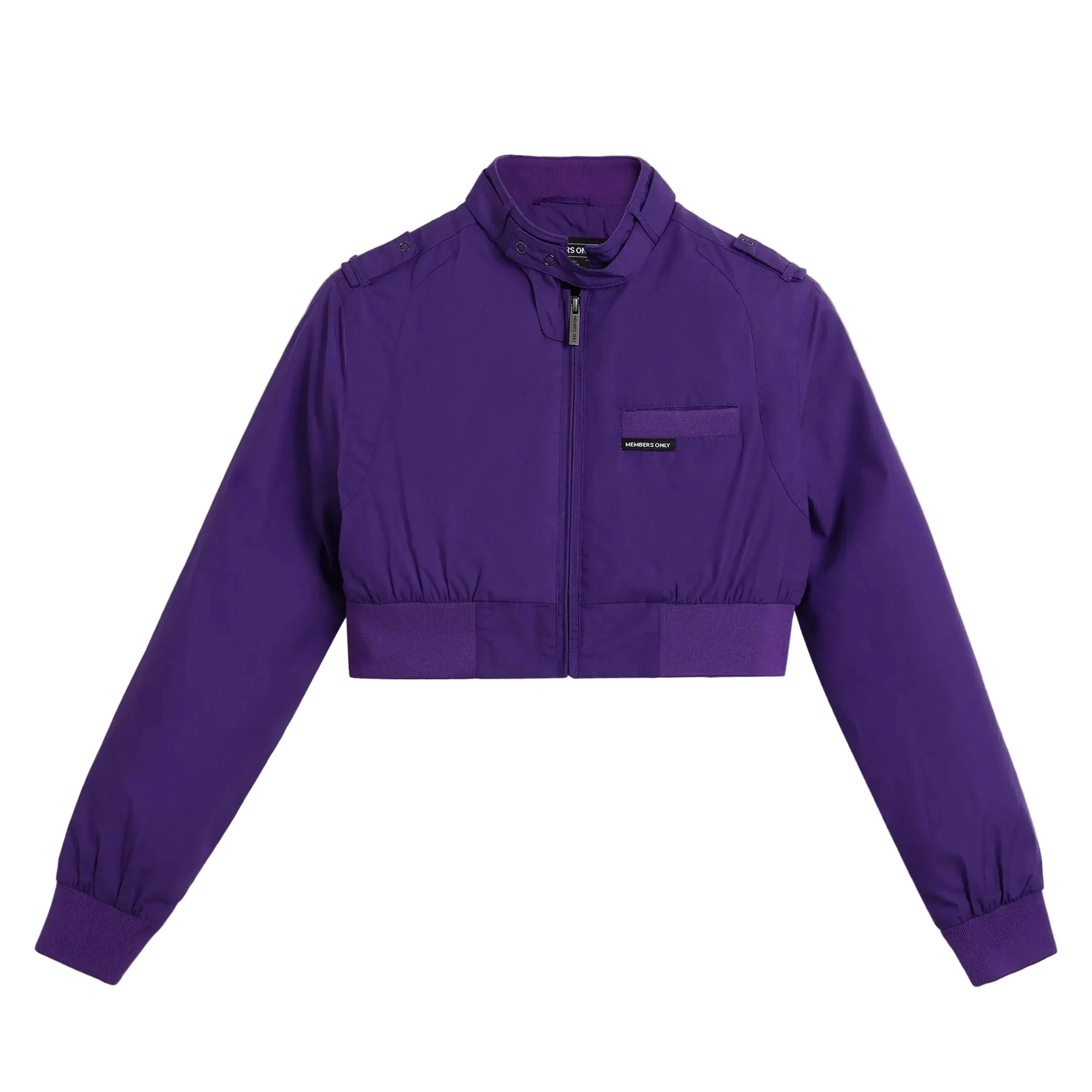 Women's Members Only® Mini Cropped Racer Jacket