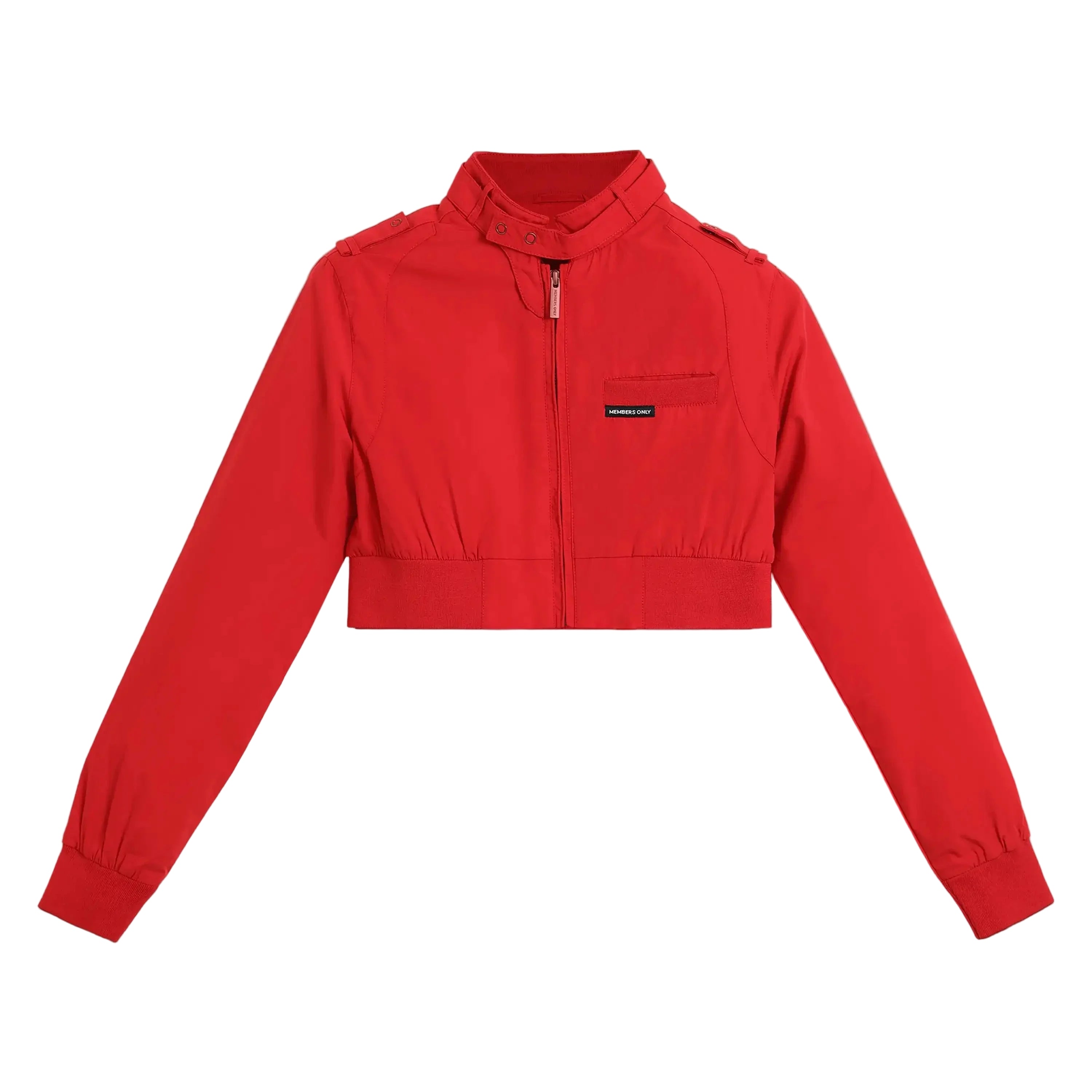 Women's Members Only® Mini Cropped Racer Jacket