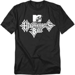 Black t-shirt with MTV logo and 'Headbangers Ball' text on a white background