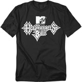 Black t-shirt with MTV logo and 'Headbangers Ball' text on a white background