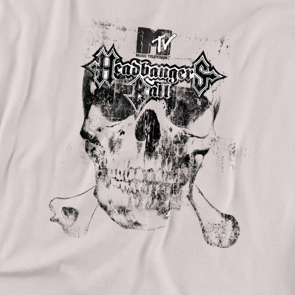 MTV Headbangers Ball Distressed Skull And Crossbones T-Shirt