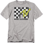 Gray t-shirt with MTV logo on a white background