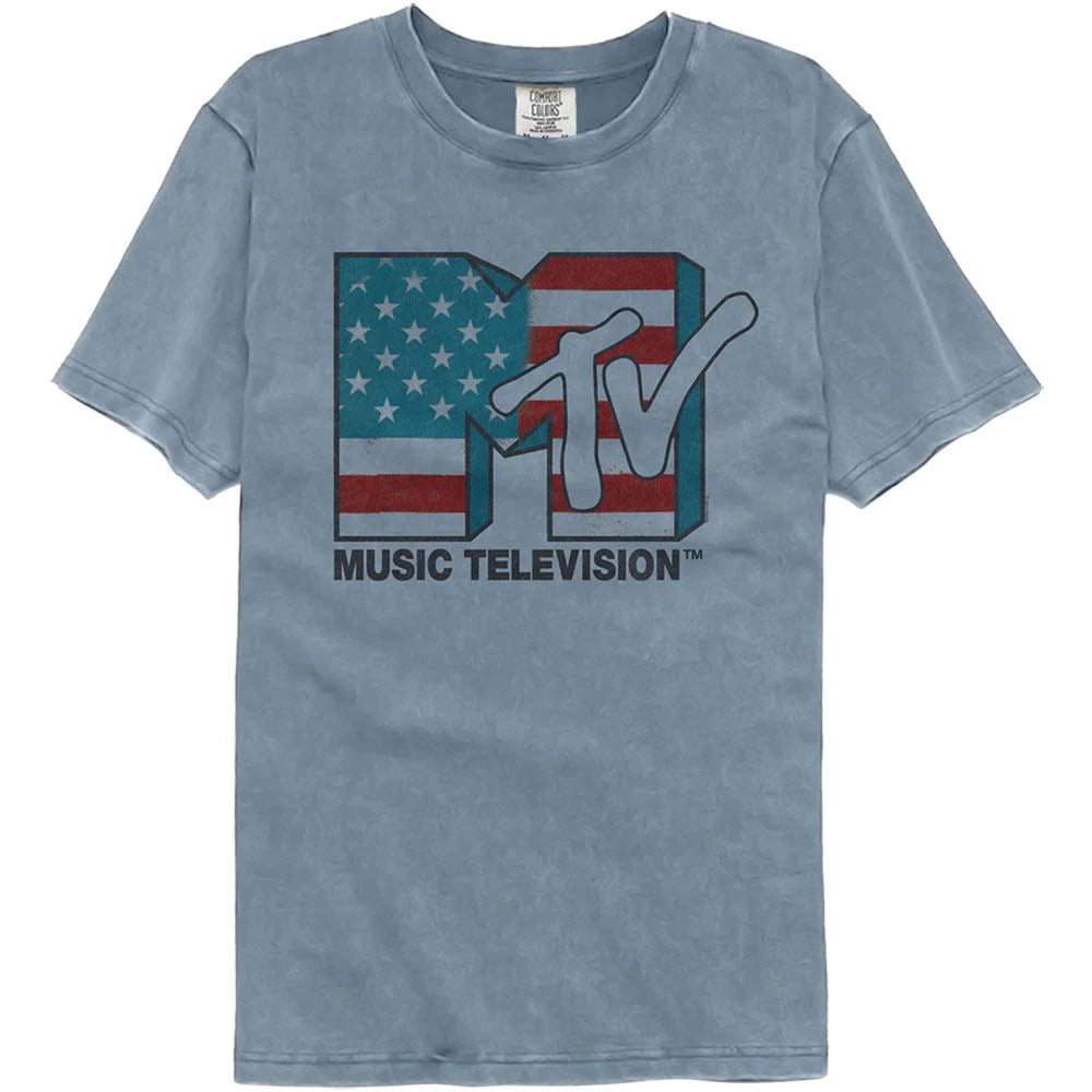 MTV Stars and Stripes Blue Premium T-Shirt