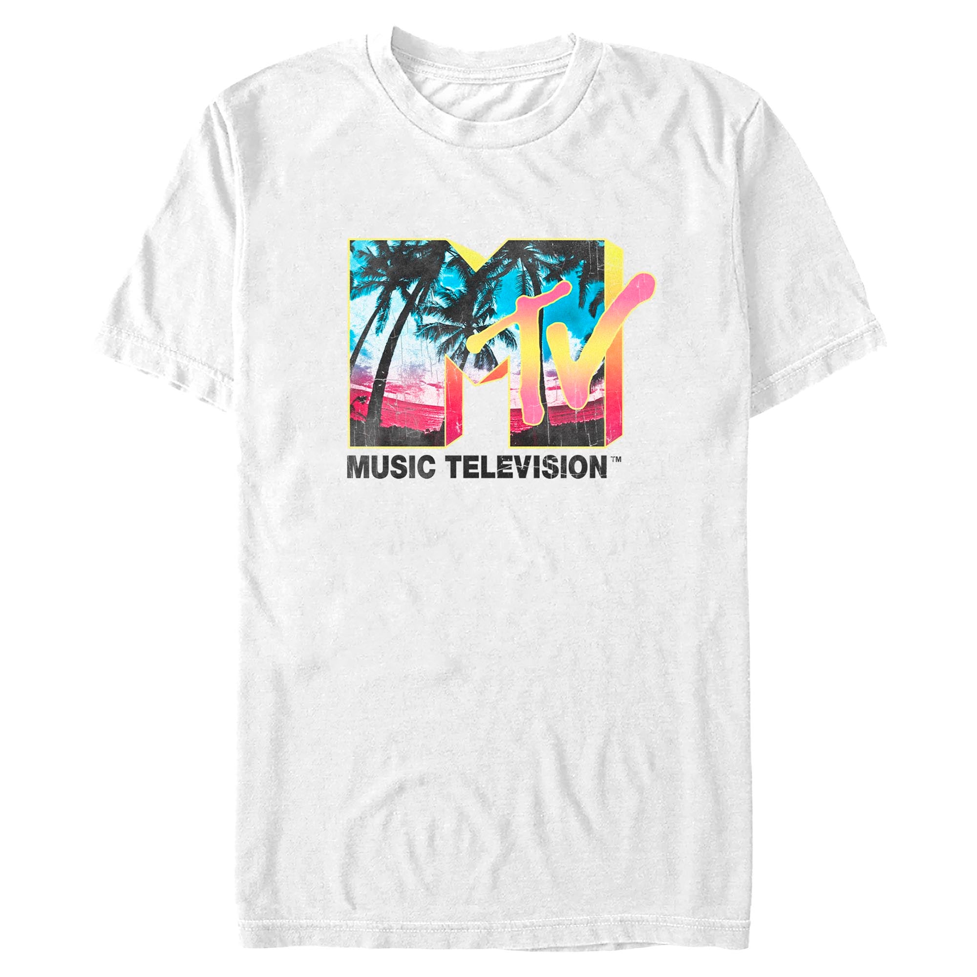 MTV Tropical Glow graphic t-shirt White