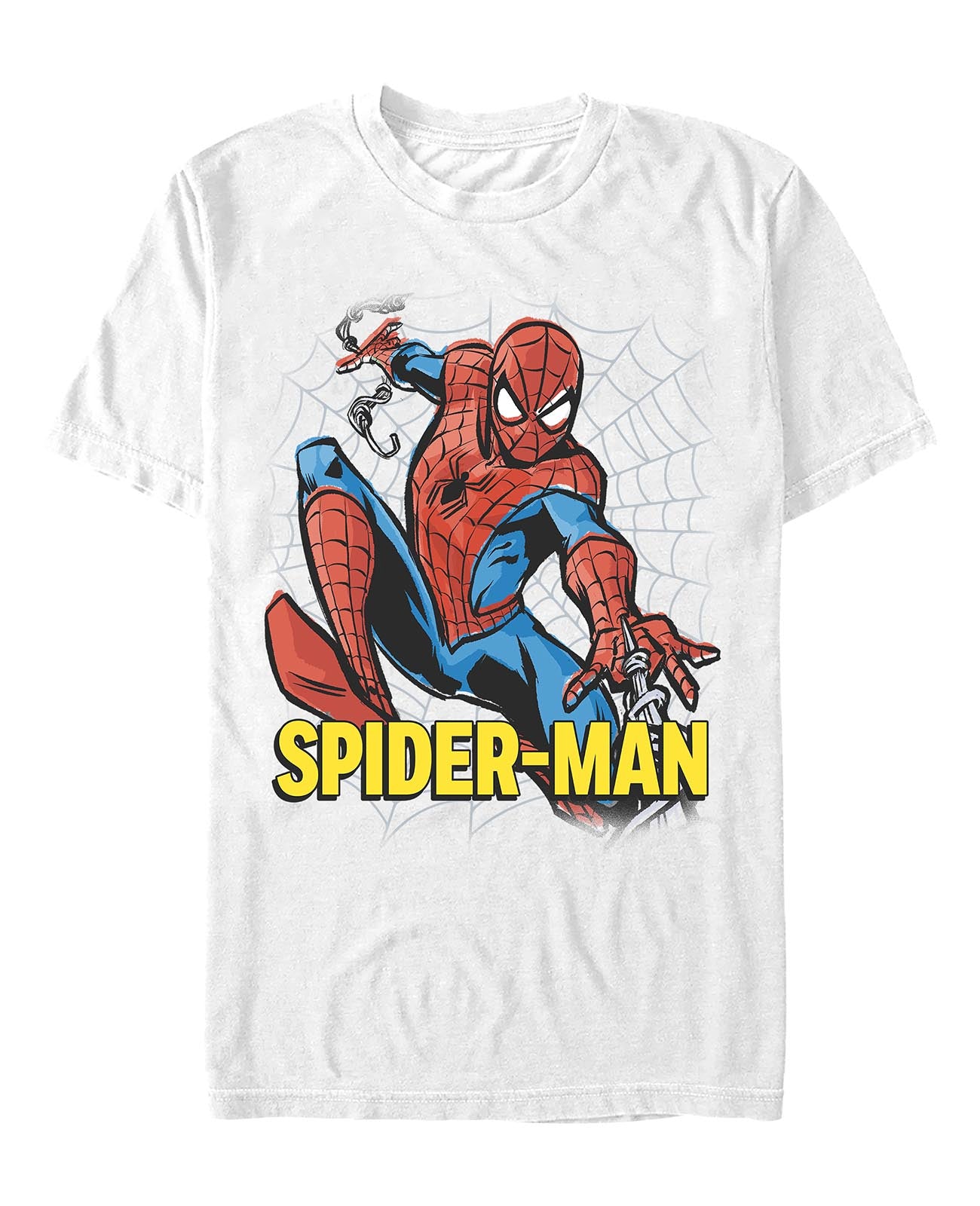 Spider-Man Classic Swinging T-Shirt officially licensed Marvel vintage web-slinger graphic tee