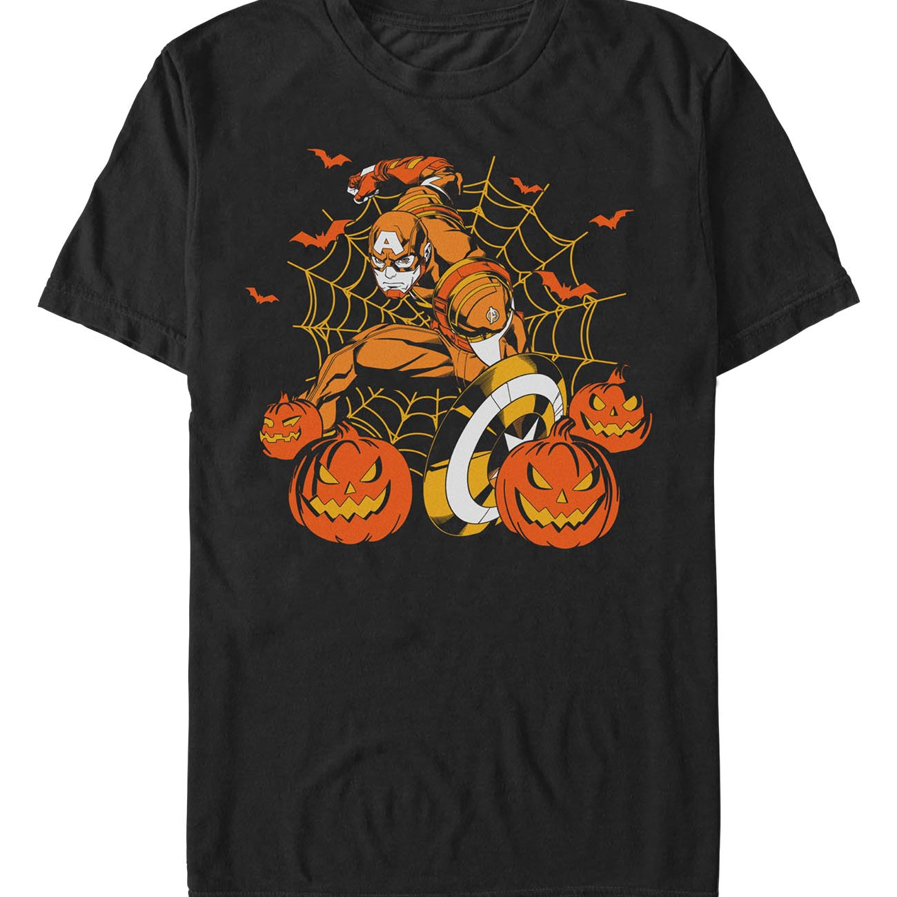 officially licensed Captain America Pumpkin T-Shirt tee
