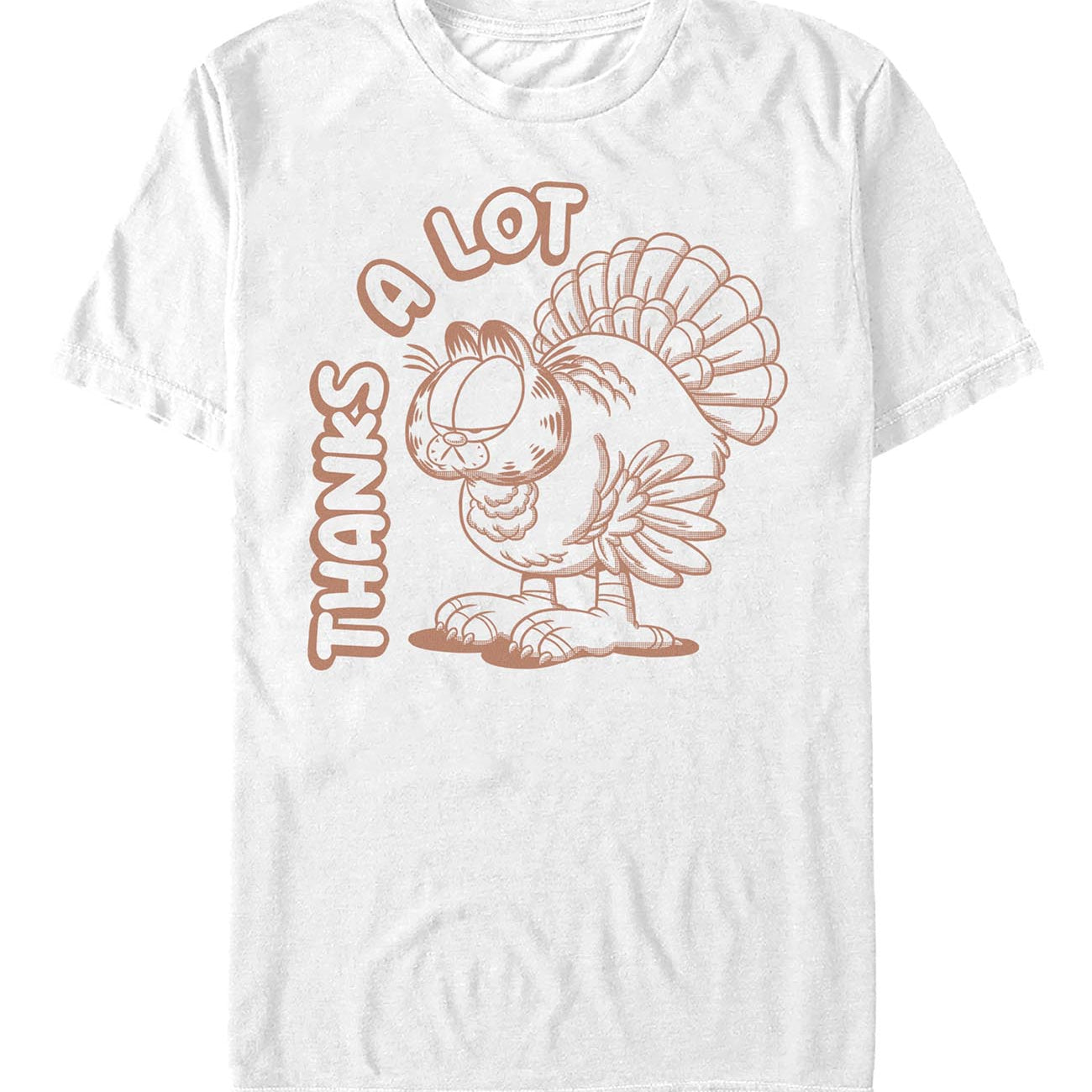 officially licensed Garfield Thanks A Lot Turkey T-Shirt tee