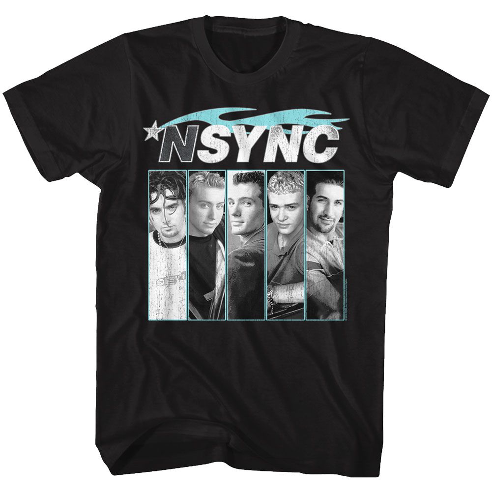 officially licensed NSYNC Blue Flame T-Shirt tee