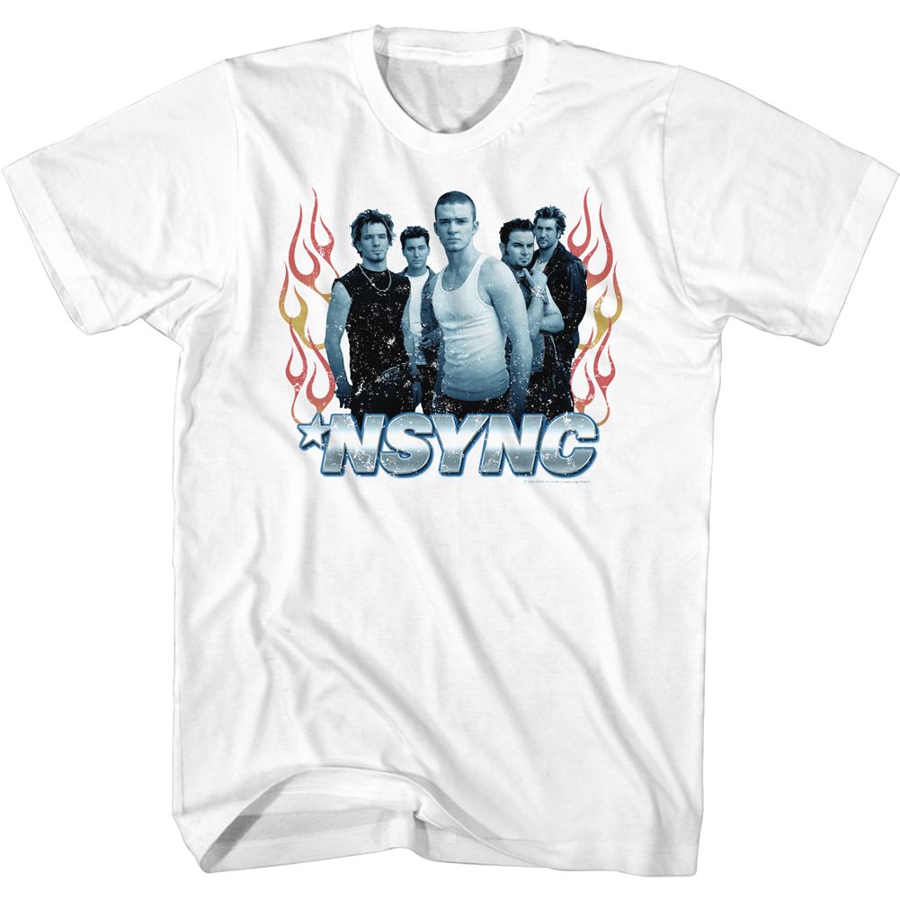 officially licensed NSYNC Flames T-Shirt tee
