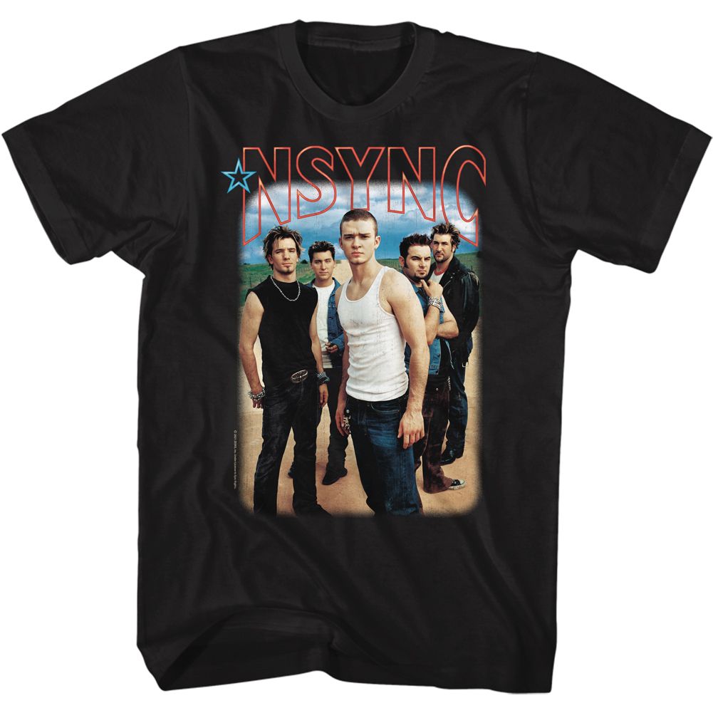officially licensed NSYNC Blu Skies Logo T-Shirt tee