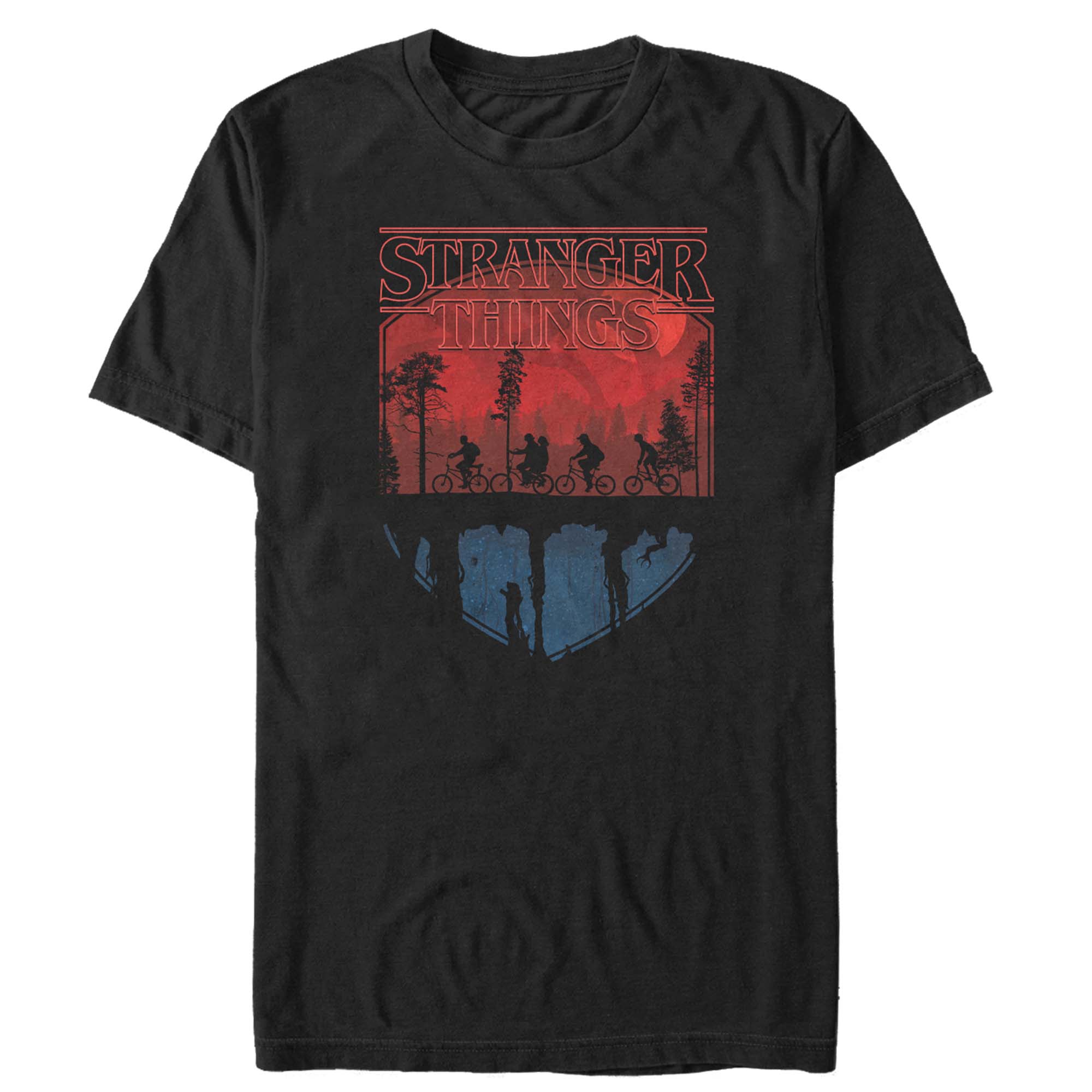 Stranger Things Flay Trail Black graphic t-shirt
