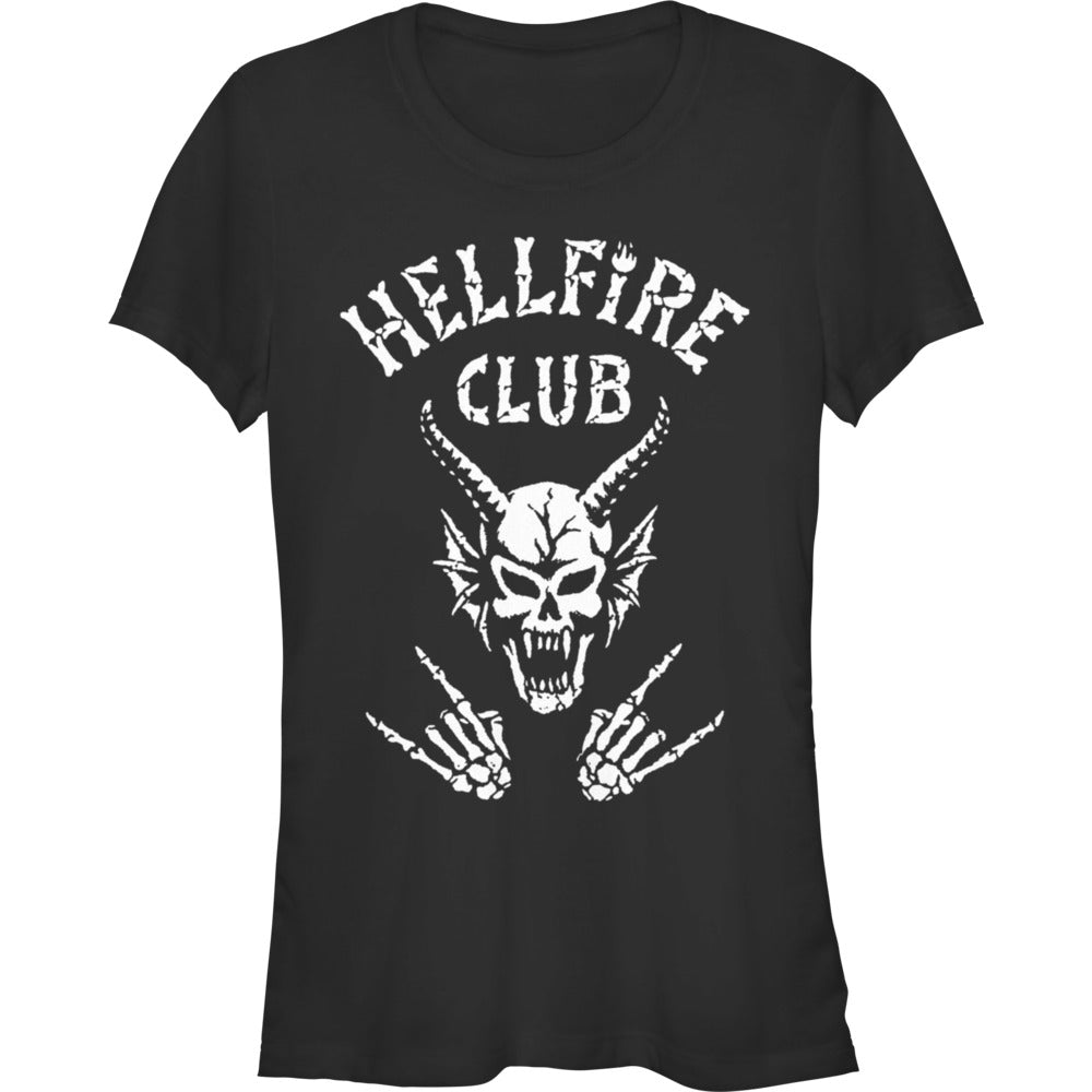 Stranger Things Hellfire Club Logo Black graphic t-shirt