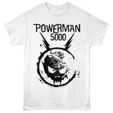 officially licensed Powerman 5000 Space Skull Logo White T-Shirt tee