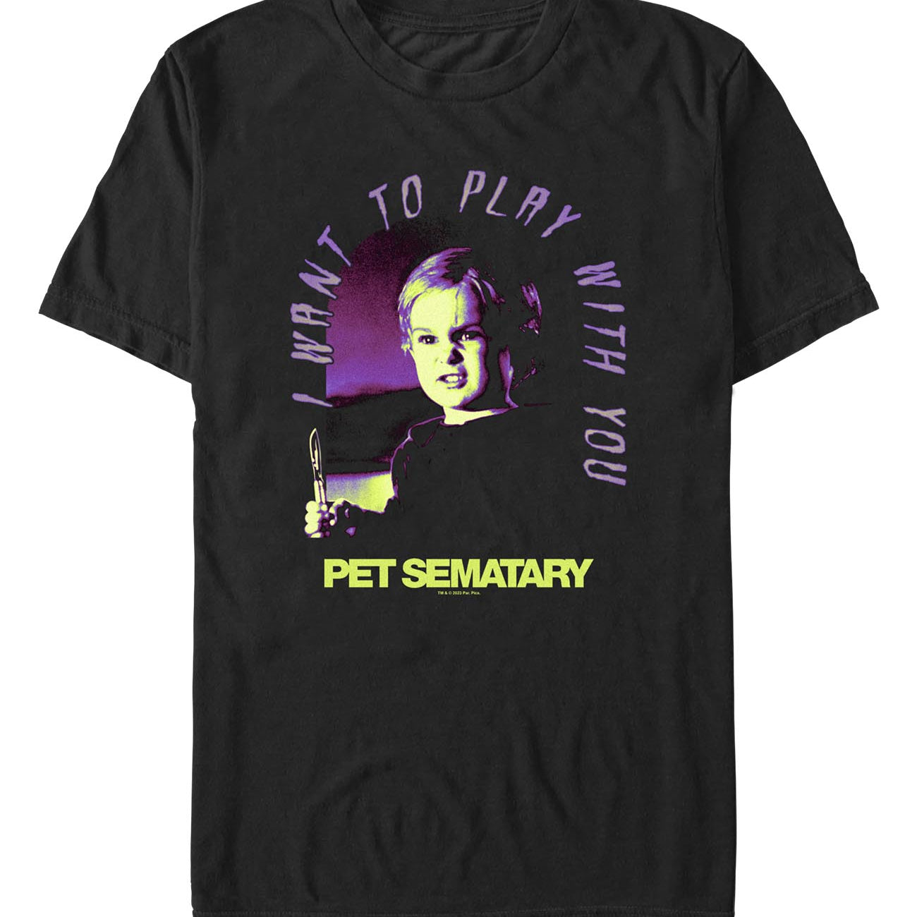 officially licensed Pet Sematary Want To Play T-Shirt tee