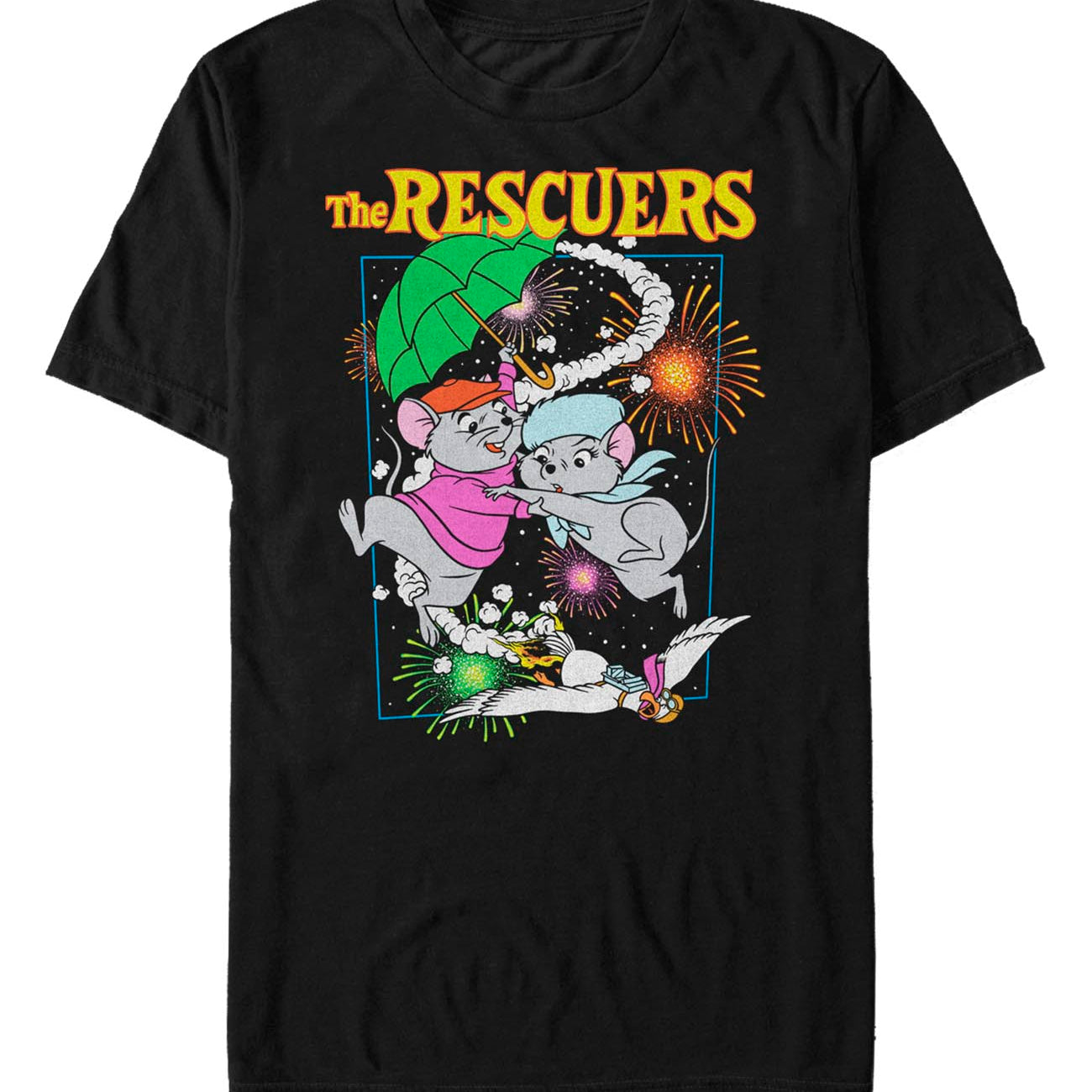 officially licensed The Rescuers Down Under Fireworks T-Shirt tee