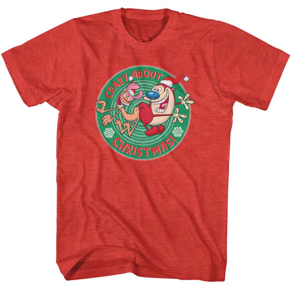 Ren and Stimpy Crazy About Christmas T-Shirt officially licensed graphic tee