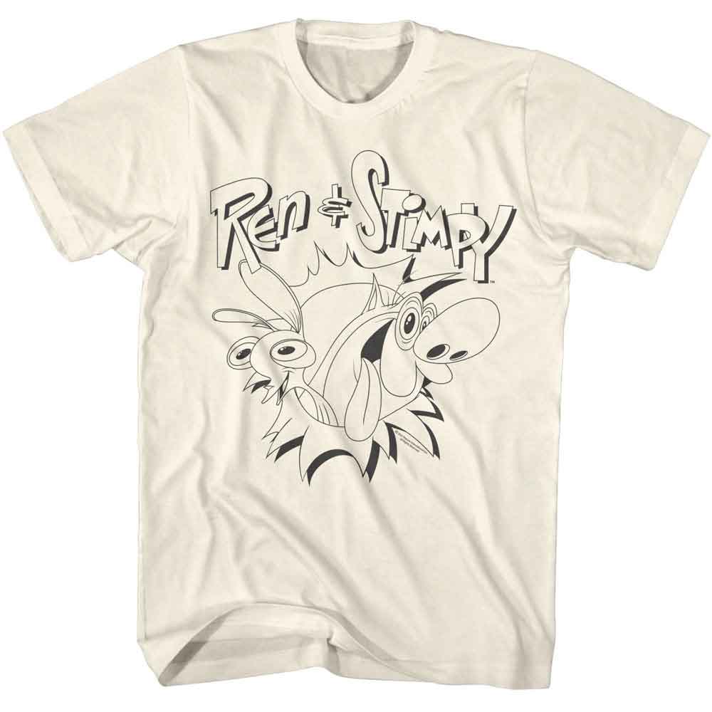Ren and Stimpy Monotone Logo T-Shirt officially licensed graphic tee