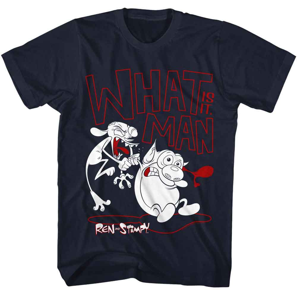 Ren and Stimpy What Is It Man T-Shirt officially licensed graphic tee