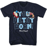 Ren and Stimpy You Filthy Worm T-Shirt officially licensed graphic tee