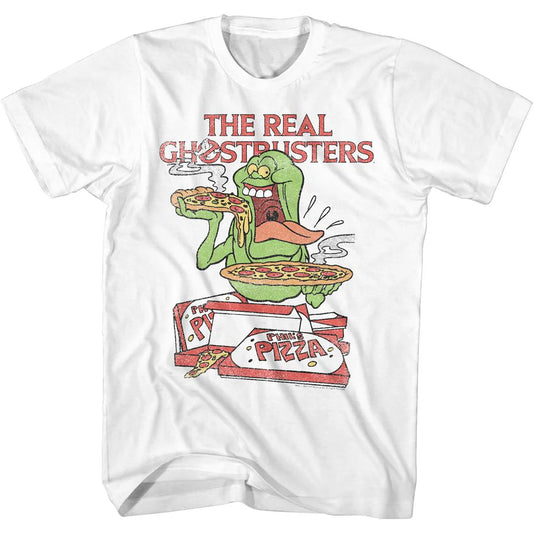 The Real Ghostbusters Slimer and Pizza Shirt